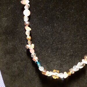 Handmade Gemstone, Crystal, and Glass Bead Necklace